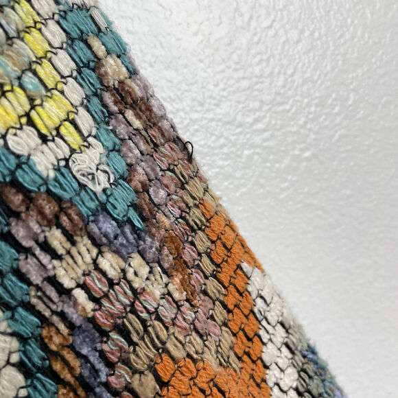 Vtg Allen Wah Colorful Sweater XL Mens Southwest Zig Zag Textured Knit Lined - Picture 12 of 12